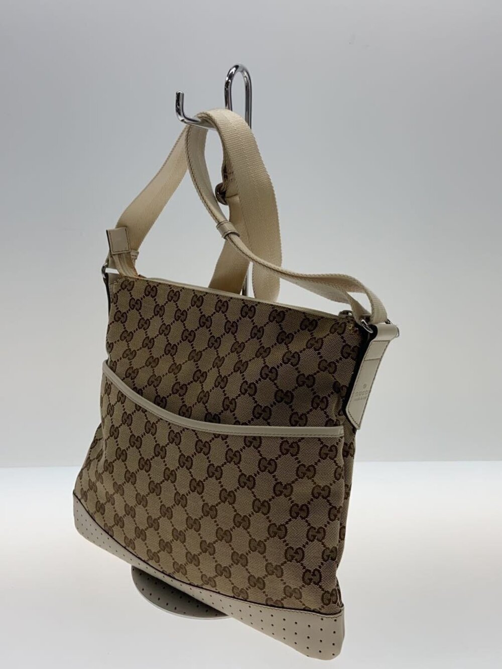 Gucci Brown Messenger crossbody brown Bag GG monogram Canvas Brown